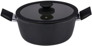 Alpina keramische kookpan ø24 cm – inductie kookpot met keramische antiaanbaklaag – soeppan - pan met deksel