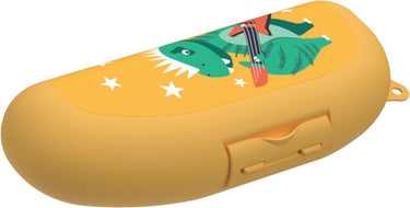 Day to day bananendoos dino - 525ml - bananenbox voor kinderen - fruitdoos met clipsluiting - bananen doos voor bescherming - bpa-vrije fruitbox - oranje
