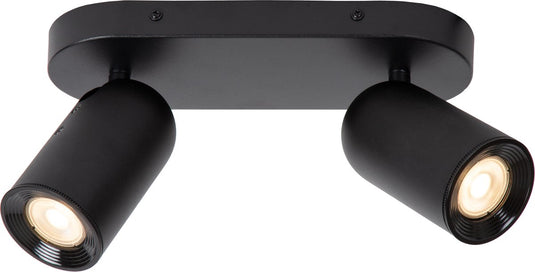 Lucide punch - plafondspot (plafondlamp) - 2xgu10 - zwart
