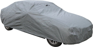 Carpoint autohoes ultimate protection - beschermt auto tegen uv straling, regen, zand , stof vuil - zachte binnenkant – waterafstotend – perfecte aansluiting door elastische band verstelbare banden - maat small - afmeting 406x150x116cm