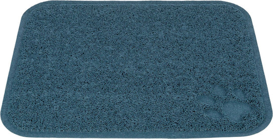 Trixie schoonloopmat - pvc blauw - vangt kattenbakvulling op, slipvast, 45x37 cm