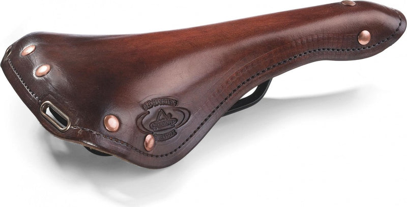 Afbeelding laden in galerijviewer, Monte Grappa zadel veer smal Charleston Sport leer D-bruin

