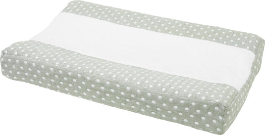 Meyco baby little dots aankleedkussenhoes - forest green - 50x70cm