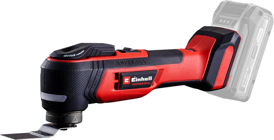 Einhell professional accu multitool tp-mg 18 li bl solo - power x-change - 18 v li-ion - incl. 9x schuurpapier en 4 verschillende zaagbladen - excl. accu en lader