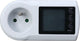 Profile energiemeter stopcontact - verbruiksmeter - lcd display - wit - penaarde