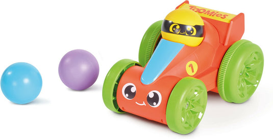 Tomy pop go racewagen rood - peuterspeelgoed - spelen en leren