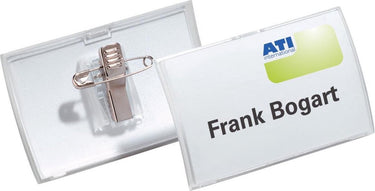 Durable badge met combiclip click fold formaat 40 x 75 mm
