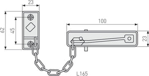 Abus - deurketting eenvoudig - sk69n