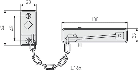 Abus - deurketting eenvoudig - sk69n