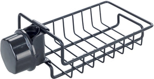 Wenko spoelbakorganizer ohio zwart rvs - gootsteenorganizer - aanrechtorganizer roestvrijstaal zwart - bevestigen zonder boren
