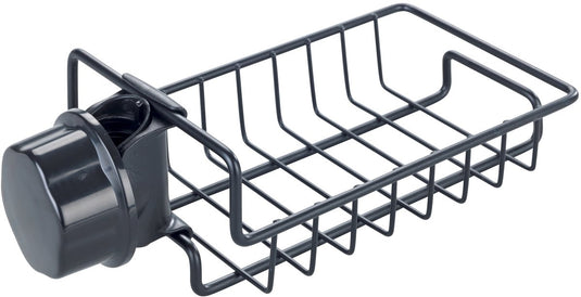 Wenko spoelbakorganizer ohio zwart rvs - gootsteenorganizer - aanrechtorganizer roestvrijstaal zwart - bevestigen zonder boren