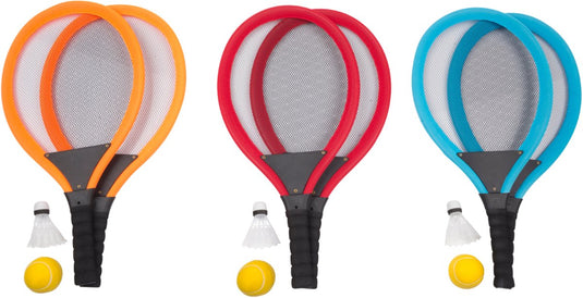 Eddy toys racket set met bal shuttle - assorti