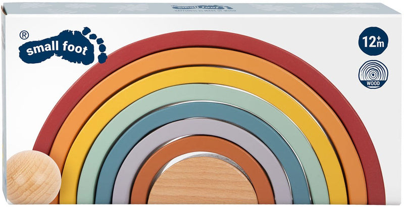 Load image into Gallery viewer, Small foot - houten regenboog bouw bogen met bal,
