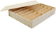 Creativ company houten doos met deksel - diy opbergdoos - grote houten dozen - decoratieve dozen voor hobby - formaat 29x37x6,5cm - 1 stuk