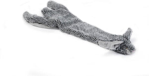 Beeztees flatino konijn - hondenspeelgoed - zwart - 52x15x3,5 cm