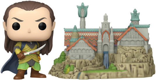Funko pop town: elrond with rivendell pop
