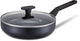 Brabantia onyx r ns hapjespan ø 26cm - glazen deksel– 100% pfas vrij – inductie geschikt- 100% gerecycled lichtgewicht aluminium- hittewerende ergonomische greep- keramische coating – anti aanbaklaag