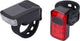 Bbb cycling spark 2.0 fietsverlichting set - 20 tot 100 lumen - usb c oplaadbaar - brandtijd: 28 uur - fietslampjes led set wit en rood - bls-153