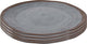Bo-camp - ontbijtbord - halo - 4 stuks - melamine - grijs
