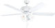 Eglo las palmas plafondlamp met ventilator - 132cm - ac longer life - wit