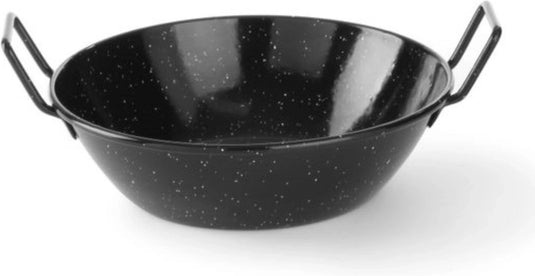 Hendi diepe paëllaschalen – geëmailleerd plaatstaal – ⌀245x70 mm – vaatwasserbestendig