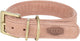 Trixie halsband hond - nubuckleer roze l-xl 52-63x4 cm - comfortabel en dubbel gevoerd