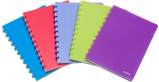 Atoma trendy schrift - a4 - 144 bladzijden - gelijnd - transparant blauw - 1 stuk