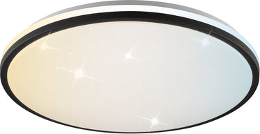 Brilliant taya - plafondlamp - ø 49,5 cm - led 36w - 5400lm - 2700k-6500k - cct - ip44 - afstandsbediening - timer - nachtlicht - zwart wit