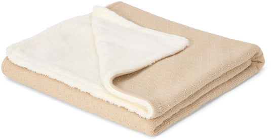 Little dutch gebreid wiegdeken - fleece - beige - essentials