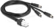 Delock cable mini-fit 4.2 mm 6 pin male to 3 x dc 5.5 x 2.5 mm male black
