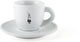 Bialetti moka espressokop met schotel – 80 ml – wit porselein – espresso kopje met logo