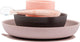 Nattou silicone kinderservies - 4 delig baby servies - roze en aubergine