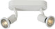 Lucide jaster-led - plafondspot (plafondlamp) - led - gu10 - 2x5w 2700k - wit