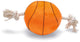 Beeztees basketbal met touw - hondenspeelgoed - pluche - oranje - 33x19x19cm