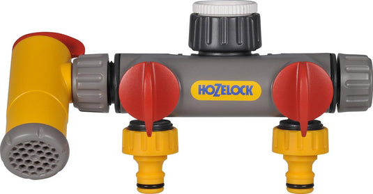 Hozelock 2-weg waterverdeler met aftapkraan
