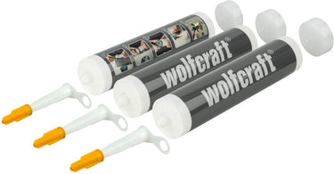 Wolfcraft - lege kit kokers - patronen - kitkokers - 3 stuks - 4044000