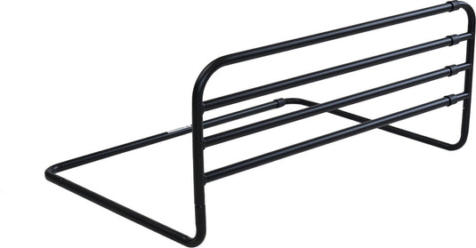 Fenss trombone bedhekje metaal mat zwart - verstelbaar 77-125 cm | stevig en veilig | voorkomt uit bed vallen | past op elk bed | eenvoudige montage | bedhek voor peuters