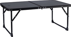 Abbey camp campingtafel 64x42 cm compact opvouwbaar - hoogte 28 cm - grijs