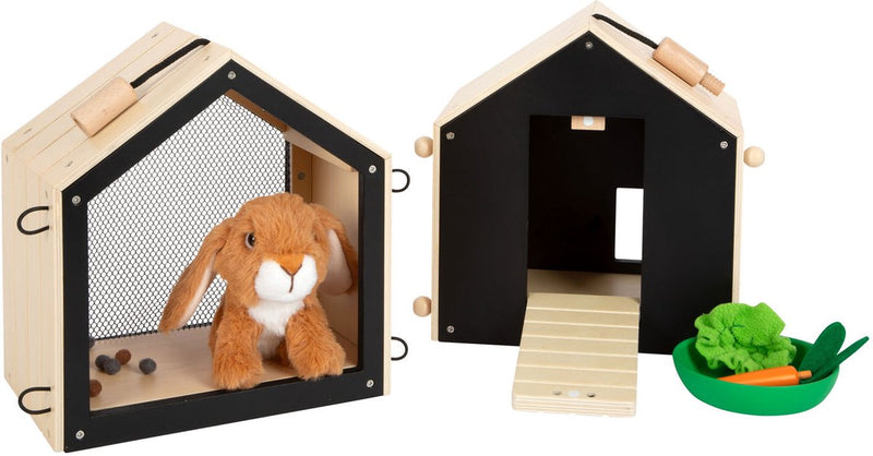 Load image into Gallery viewer, Small foot - houten konijnenhok met konijn pluche, 15dlg.
