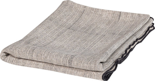 Woood unique plaid - viscose linnen - zwart off white - 53x49x48
