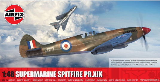 Airfix modelbouwpakket vliegtuigen - 05119a supermarine spitfire pr.xix wwii - brits verkenningsvliegtuig plastic - 1:48 - modelbouw