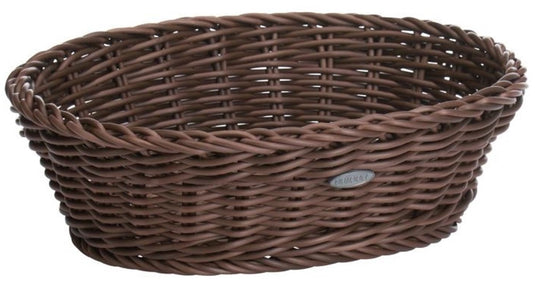Westmark saleen mand ovaal 26x19x8cm - bruin opbergmand kunststof.