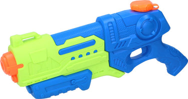 Scatch waterpistool - met pomp - groot reservoir: 900ml - 39x6x19cm - blauw groen