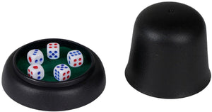 Eddy toys dobbelspel 7-delig - dobbelspel voor kinderen en volwassenen - dobbelspel met dobbelbeker en bakje - compact formaat voor reizen en spelletjesavonden
