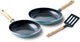 Greenpan mayflower koekenpannenset 3-delig - 20 24 cm - pfas-vrije antikleeflaag - pannenset inductie - keramische pan - niet ovenbestendig - koudgrepen - blauw