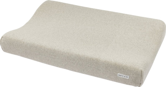 Meyco baby knit basic aankleedkussenhoes - sand melange - 50x70cm