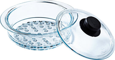 Pyrex stoommand met deksel - ø20 cm -