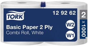 Tork 129262 universal wiper 320 2-lgs wit 510 mtr x 24 cm pak à 2 rol 1000 vel (129262)