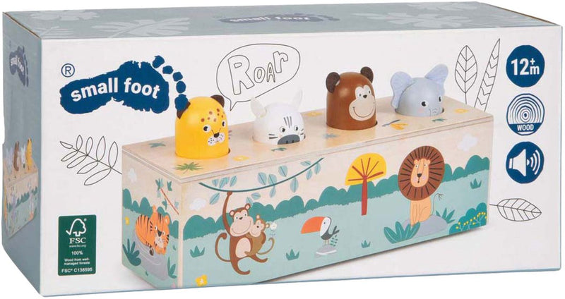 Load image into Gallery viewer, Small foot - houten dansende dieren met geluiden safari fsc

