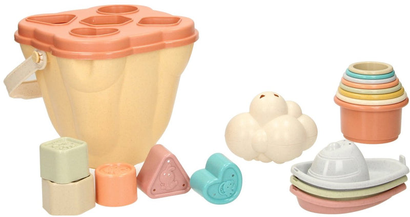 Load image into Gallery viewer, Lobbes badspeelgoed baby badset vormenbox kleurrijk educatief.
